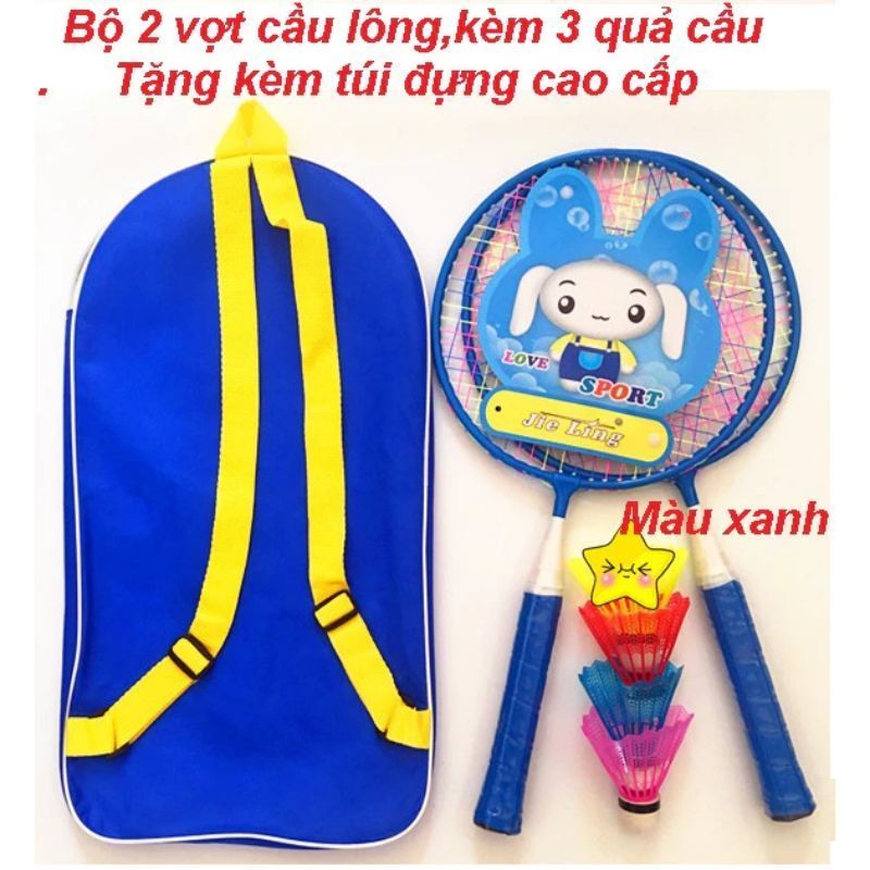 Trẻ em thể thao ngoài trời đồ chơi vợt Badminton 2pcs với 3Balls cho trẻ em chất lượng cao quà tặng cô gái bé trai