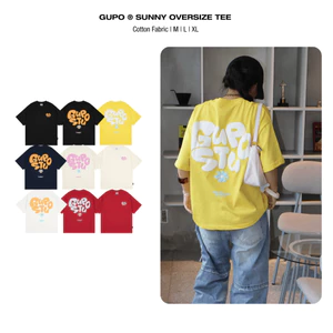 Áo thun Oversize In Phồng Sunny Tee GUPO Unisex Form Rộng Local Brand - TSV02