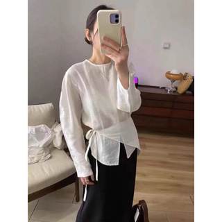 𝗦𝘂𝗻𝗶 𝗟𝗶𝗻𝗲𝗻 - |LY LINEN| - Áo Linen tay dài + Vạt chéo