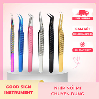 [HÀNG MỚI VỀ] Nhíp nối mi Classic mũi nhám Nano - Nhíp tách mi cá heo - Dụng cụ nối mi chuyên dụng