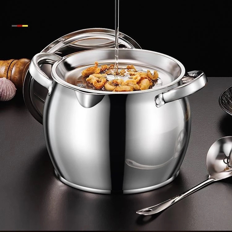Hũ Inox 304 Tròn Đa Năng Không Gỉ Có Nắp Đậy Size 1 - 4 Lít, Âu Inox Có Tay Cầm Đựng Thức Ăn, Tích Trữ Dầu Mỡ Đa Năng