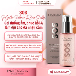 Gel dưỡng ẩm, phục hồi & làm dịu da nhạy cảm Mádara SOS Hydra Intense Rose Jelly 75ml