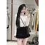 Áo thun giấy cổ lọ mỏng dài tay co giãn