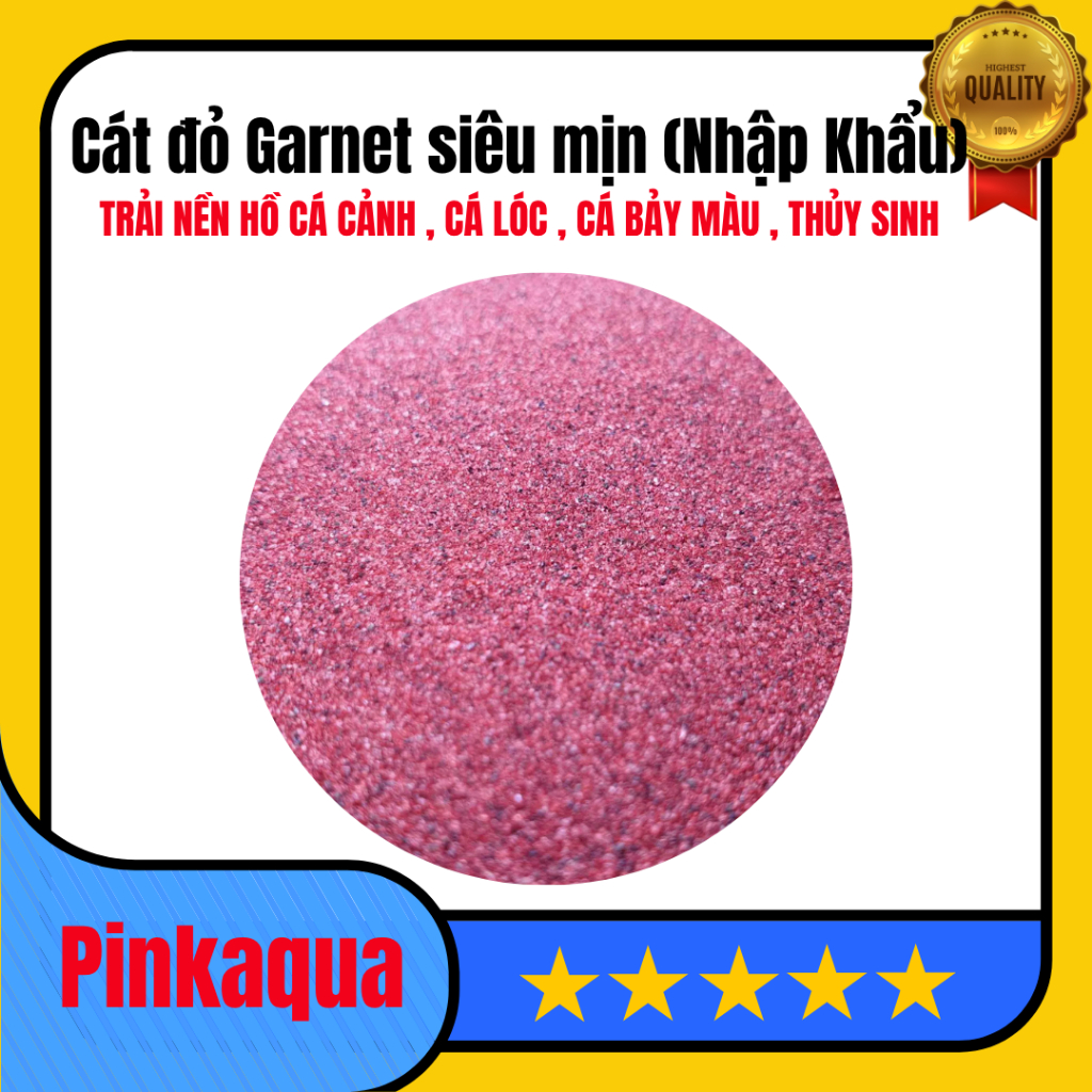 (Sp shop chuyên sỉ)Cát đỏ Garnet hạt mịn  siêu đẹp trải nền bể thủy sinh nhập khẩu Ấn Độ