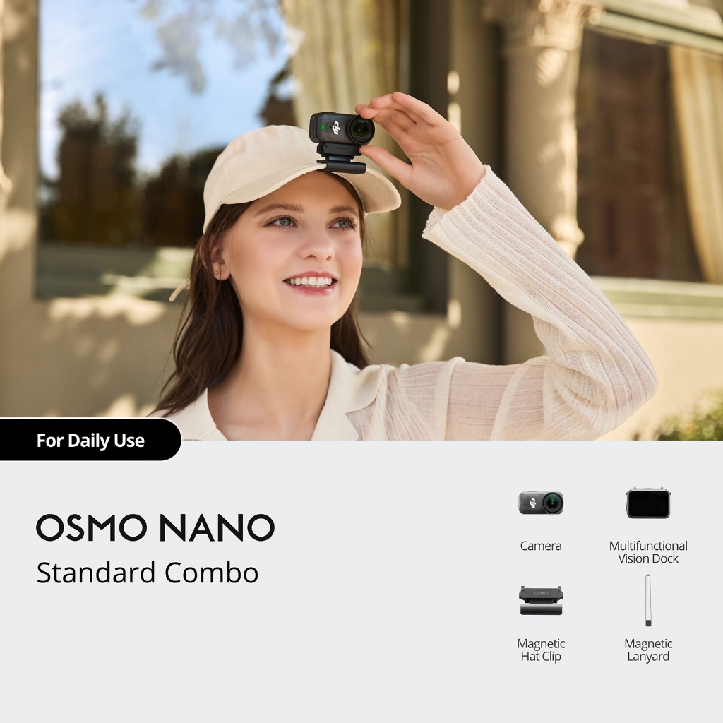 [365] Camera Hành Động DJI Osmo Nano Cảm Biến 1/1.3″ CMOS, Quay Video 143 Độ/4K, Thiết Kế Siêu Nhỏ Gọn, Nam Châm 2 Mặt