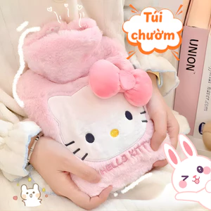 Túi Chườm Bụng Giữ Nhiệt Hello Kitty, Túi Sưởi Ấm Đau Bụng Kinh Lông Cừu Mềm Mại Nhiều Mẫu Dễ Thương