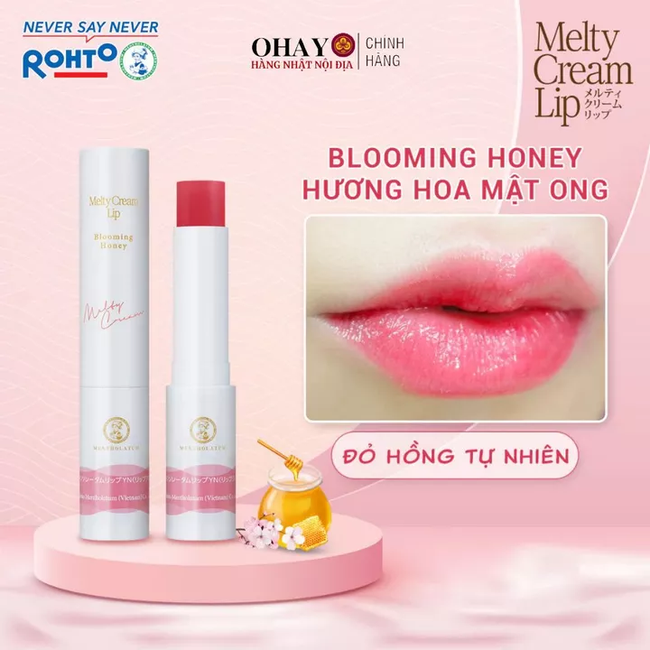<CHÍNH HÃNG> Son Dưỡng Môi Chống Nắng Dưỡng Ẩm Tan Chảy Mentholatum Melty Cream Lip 2.4g SPF25 PA+++