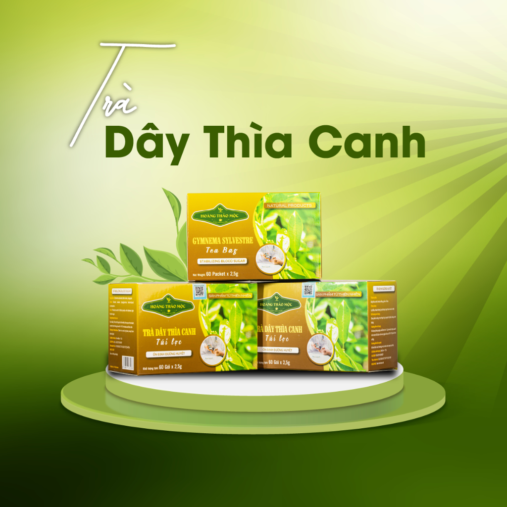 Trà Dây Thìa Canh túi lọc hộp 150gr giúp Ổn định đường huyết