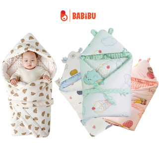 Ủ choàng trần bông hạt đậu siêu ấm kích thước 100x100cm, thiết kế tai gấu cho bé