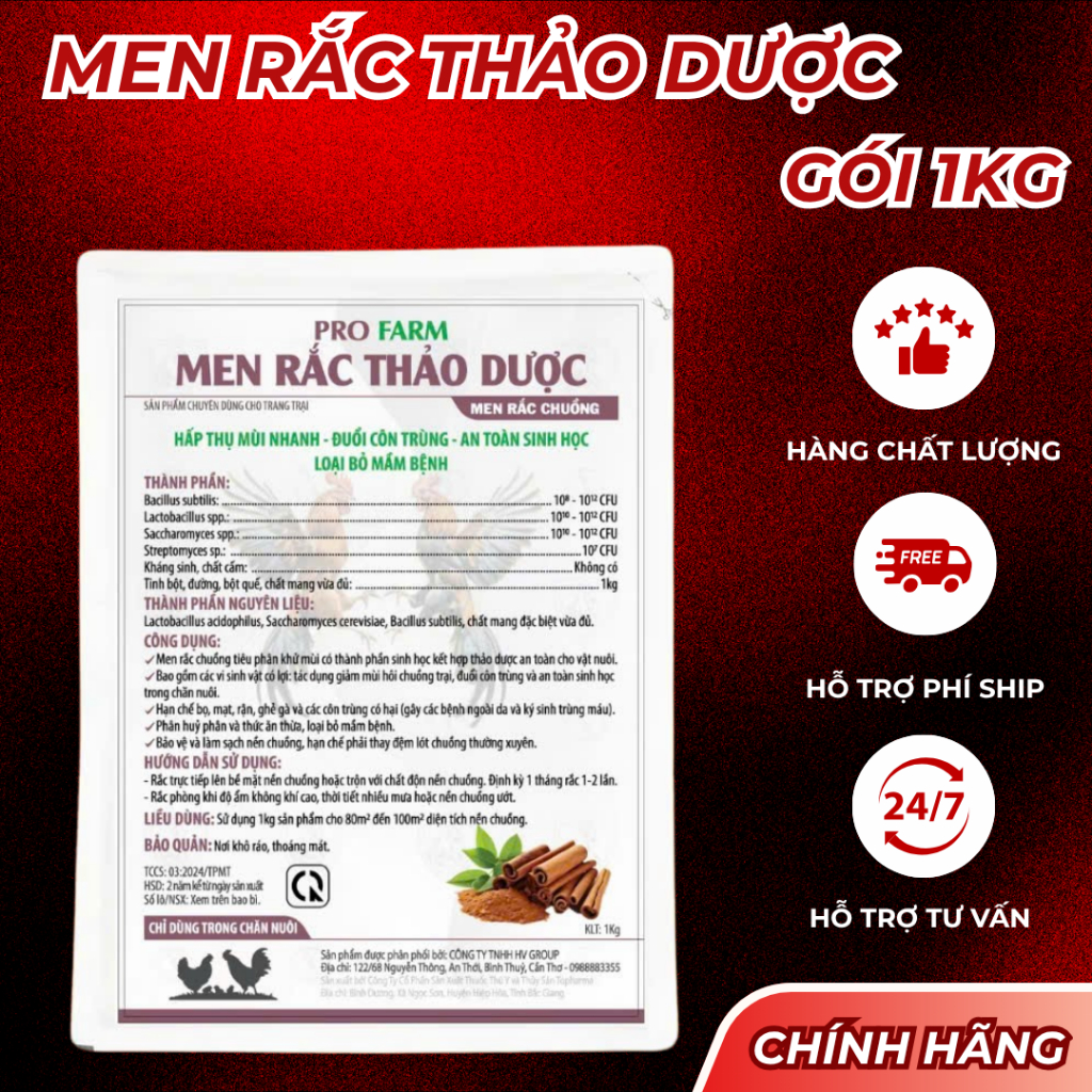 Men Rắc Chuồng Tiêu Phân Khử Mùi Chuồng Trại, Loại Bỏ Mầm Bệnh, Hạn Chế Mạt Rận, An Toàn Cho Gà
