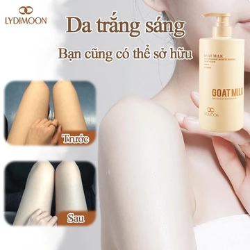 LYDIMOON Sữa tắm làm trắng da sữa dê 800ml Sữa tắm dưỡng ẩm Chiết xuất sữa dê,đều màu da mềm mịn.