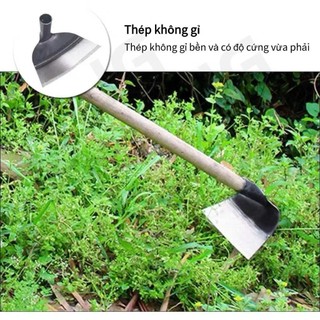 Cuốc Cầm Tay Làm Vườn – Lưỡi Thép Mangan Cứng, Đa Năng Xới Đất Làm Cỏ 23cm