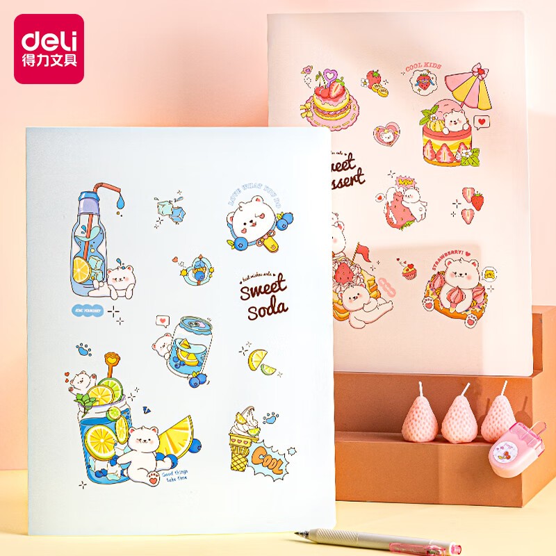 File Lá Đựng Tài Liệu Deli 30/40 Trang Nhiều Màu Dễ Thương, Sổ Giấy Khám Thai & Văn Phòng