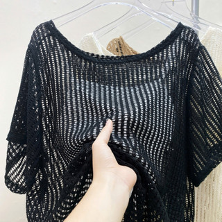 SET 2 Món Bigsize Nữ Áo Thun Lưới Form Rộng Tay Ngắn Kèm Áo Dây Sành Điệu Cho Chubby A318+G118