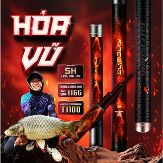 Cần Tay GUF Hỏa Vũ Cao Cấp  Độ Cứng 4H 5H, Ngọn Xoay 360°