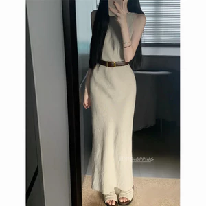-Lấy lên 1 size-Váy dài trơn basic kèm đai tôn dáng – form chuẩn thanh lịch, sang chảnh nhẹ nhàng. Size S->XL