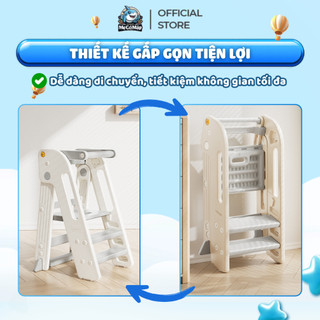 Ghế Tự Lập Tăng Chiều Cao Cho Bé, Thang Kê Chân Giúp Bé Tự Sinh Hoạt Cá Nhân, Gấp Gọn Tiện Lợi C005