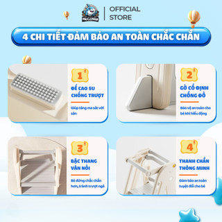 Ghế Tự Lập Tăng Chiều Cao Cho Bé, Thang Kê Chân Giúp Bé Tự Sinh Hoạt Cá Nhân, Gấp Gọn Tiện Lợi C005