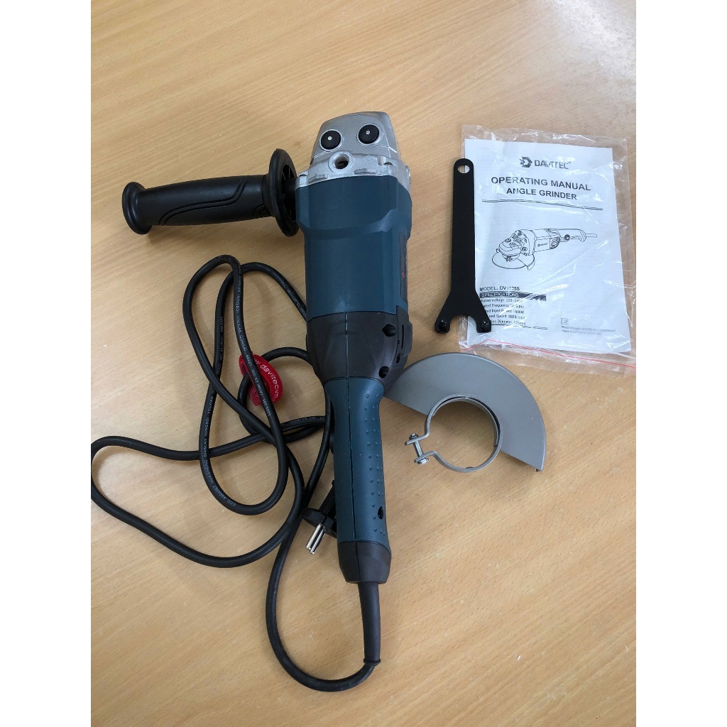 Máy mài góc dùng đĩa đường kính 125mm công suất 1500W, motor dây đồng, trọng lượng 3,9kg, công tắc bóp