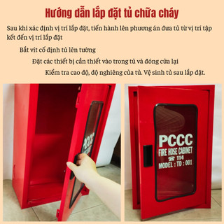 {CÓ KIỂM ĐỊNH}Combo 4 món kết hợp gồm tủ CC 200x400x600+lăng phun+cuộn vòi+van góc tưới nước PCCC