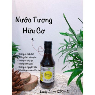 Nước tương đậu nành hữu cơ Lumlum 200ml