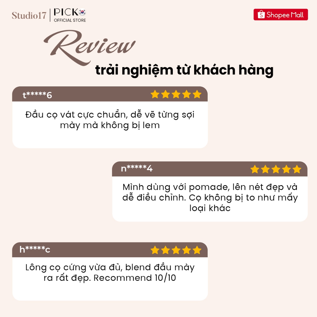Cọ kẻ lông mày STUDIO17 EYEBROW BRUSH 352