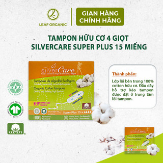 Tampon hữu cơ Silvercare 100% cotton độ hút ẩm cao và thông thoáng tốt