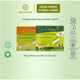 Tampon hữu cơ Silvercare 100% cotton độ hút ẩm cao và thông thoáng tốt