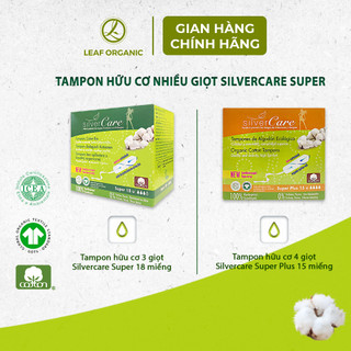 Tampon hữu cơ Silvercare 100% cotton độ hút ẩm cao và thông thoáng tốt