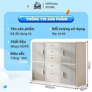 Kệ Đựng Đồ Cho Bé Pakey Cao Cấp CÓ TẤM HẬU, Tủ Kệ Đa Năng Nhiều Hộc Nhựa Nguyên Sinh An Toàn Cho Bé E011