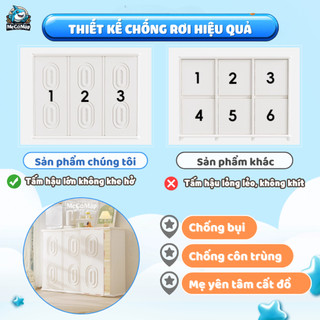 Kệ Đựng Đồ Cho Bé Pakey Cao Cấp CÓ TẤM HẬU, Tủ Kệ Đa Năng Nhiều Hộc Nhựa Nguyên Sinh An Toàn Cho Bé E011