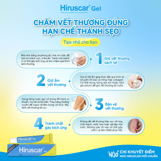 Bộ 2 Gel Hiruscar cải thiện sẹo vừa, sẹo lõm, sẹo thâm Hiruscar 5g