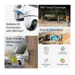 Camera Ngoài Trời Tapo C615G KIT 4G LTE – Quay Quét 360°, Dùng Pin & Tấm Năng Lượng Mặt Trời, Theo Dõi Mọi Lúc Mọi Nơi — ảnh 3