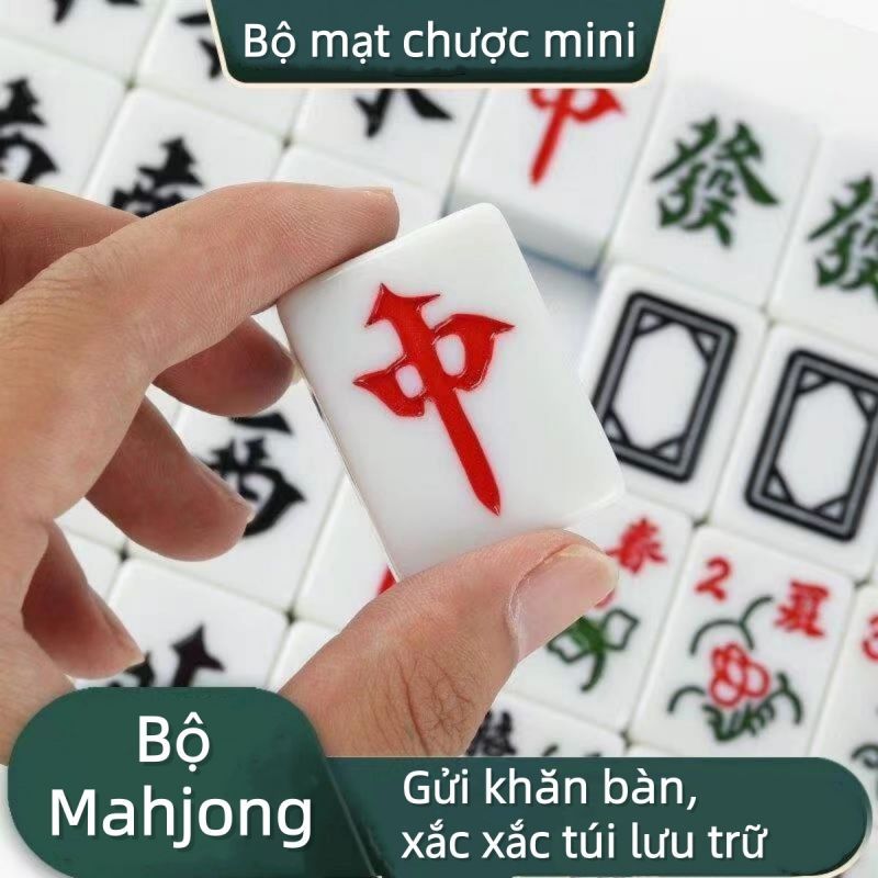 Bộ trò chơi Mahjong,Trò chơi bảng truyền thống,Bộ mạt chược mini tiện lợi,Trò chơi bảng giải trí tại nhà