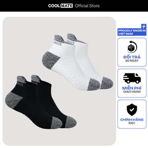 Combo 2 Đôi Tất Vớ thể thao unisex chạy bộ Grip Compression Cushion Socks Coolmate