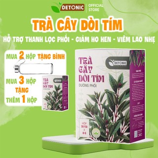 Trà cây dòi tím túi lọc DETONIC hỗ trợ vấn đề về hô hấp ho dai dẳng, ho có đờm, viêm mũi, đau họng viêm lao phổi nhẹ