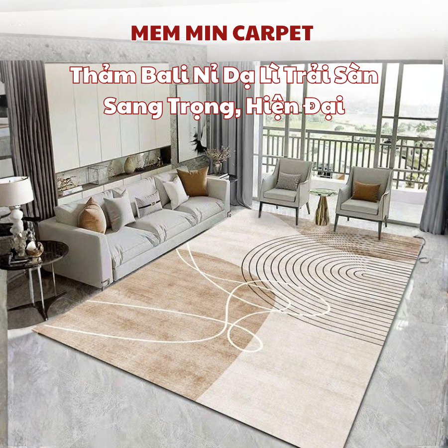 Thảm Dạ Lì Trải Phòng Cao Cấp Hot New 2024,kích thước 1m6x2m3, 2mx3m Họa Tiết Bắt Mắt-MemminCarpet - TH53