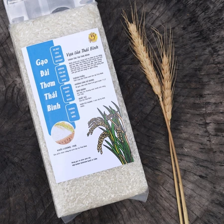 1kg Gạo Đài Thơm - Canh tác tại Thái Bình - Dẻo vừa, Thơm, Ngọt Cơm - Không tẩy trắng - Gạo 5 tấn