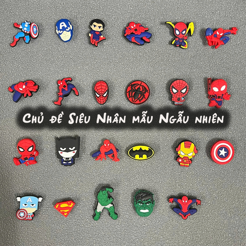 STICKER,  CHARM 2D GẮN DÉP CROSS , DÉP CÁ SẤU, DÉP SỤC