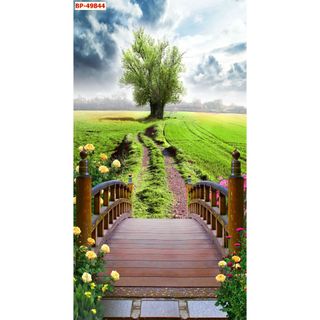 Tranh 3D Dán Tường Hàng Cây khổ dọc dán vách tường, dán phòng ngủ đẹp