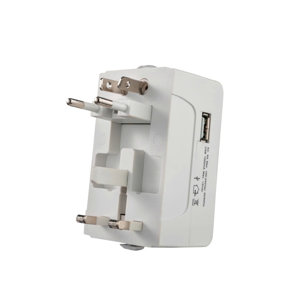 (CHÍNH HÃNG) MPE - Ổ cắm du lịch có tích hợp cổng USB thiết kế nhỏ gọn tiêu chuẩn Châu Âu Chính hãng MPE Phú Cường