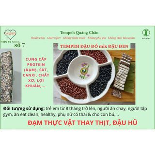 TEMPEH ĐẬU ĐỎ gói lá chuối (số 7) đạm thực vật thay đậu hũ, thịt
