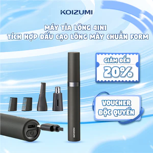 Máy Tỉa Lông Mày & Mũi 4in1 Tích Hợp 2 Đầu Lưỡi Dao & 2 Đầu Lược Chải Giúp Cắt Tỉa Lông Mày Vào Form