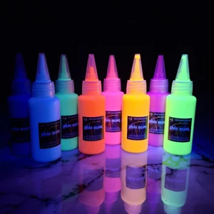 Màu Phản Quang Acrylic Phát Sáng Bằng Đèn UV Lọ 30ml Pha Sẵn HUNGACOLOR