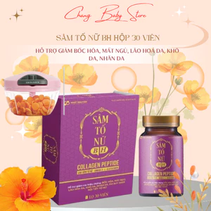 Sâm Tố Nữ BH Hỗ trợ nám da, tàn nhang, bốc hỏa cho Nữ giới hộp 30 viên date mới + quà tặng