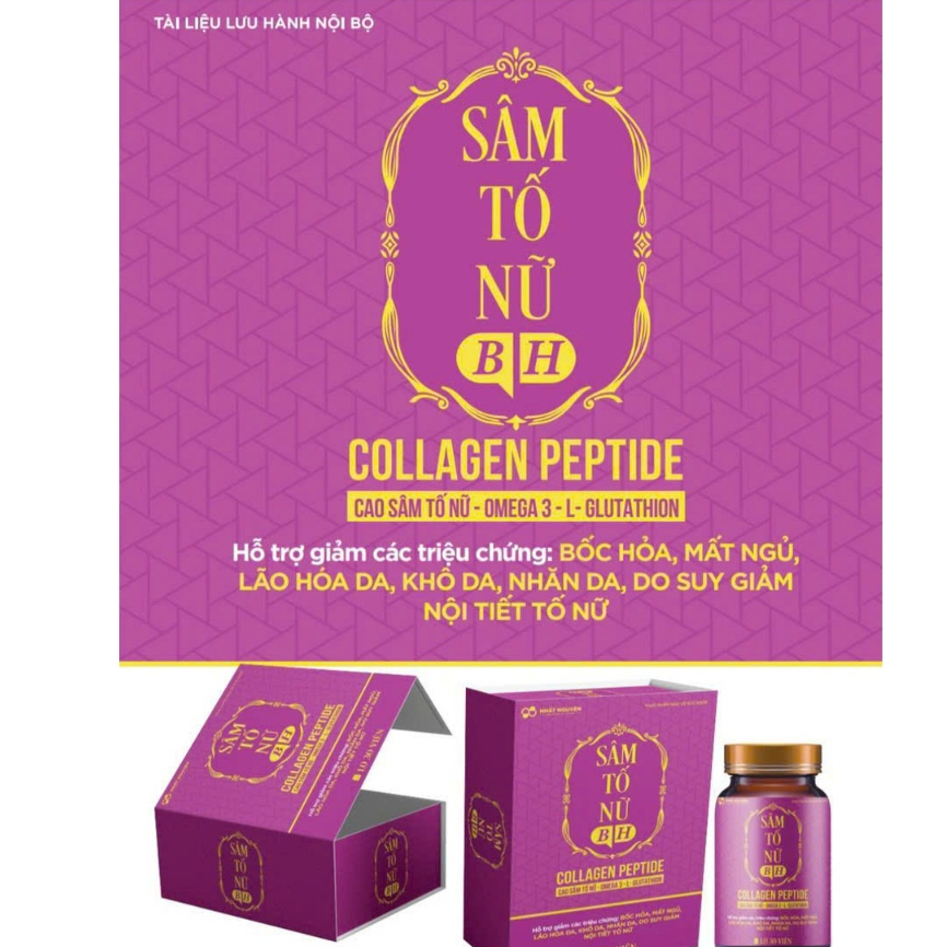 Sâm Tố Nữ BH Hỗ trợ nám da, tàn nhang, bốc hỏa cho Nữ giới hộp 30 viên date mới + quà tặng