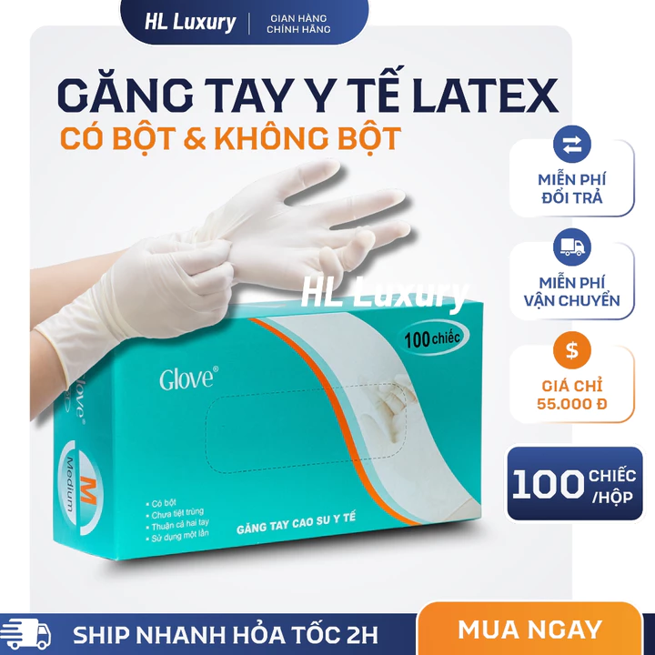 Găng Tay Cao Su Y Tê Latex Có Bột Không Bột | Đạt Tiêu Chuẩn An Toàn