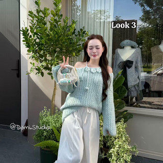 𝜗𝜚𝐃𝐚𝐦𝐢 𝐒𝐭𝐮𝐝𝐢𝐨𝜗𝜚 -Áo Len Yếm Hoa Nổi Fom Rộng Trùm Mông Chất Siêu Mềm Trẻ Trung Nữ Tính QCCC (Ảnh thật )