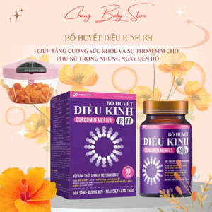 Bổ Huyết Điều Kinh BH_Hỗ trợ chăm sóc sức khỏe chu kỳ kinh nguyệt hộp 30 viên + Quà tặng