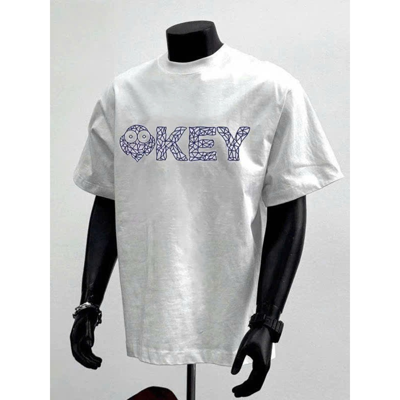 Áo thun Stee Cổ tròn OKEY Localbrand ICVCVNI Unisex Cotton